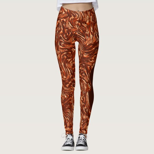 Braune Terrakotta, "versagt" Leggings (Vorderseite)