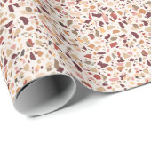 Braune Terrazzo: Vintages, trendiges Muster. Geschenkpapier (Rolleneckpunkt)