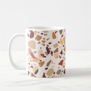 Braune Terrazzo: Vintages, trendiges Muster. Kaffeetasse
