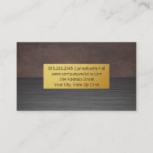 Braune Textur | Metallgewebe Visitenkarte (Rückseite)
