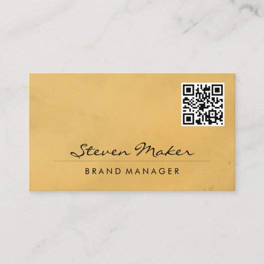 Braune Textur | QR Code Business Card Visitenkarte (Vorderseite)