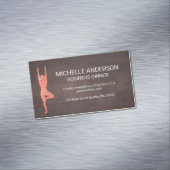 Braune Textur | Yoga Magnetische Visitenkarte (Beispiel)