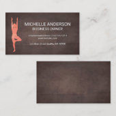 Braune Textur | Yoga Visitenkarte (Vorne/Hinten)