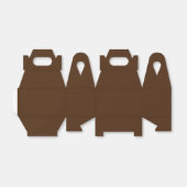 Braune, tiefe Bronze-Gefälligkeitsbox Geschenkschachtel (Ungefaltet)