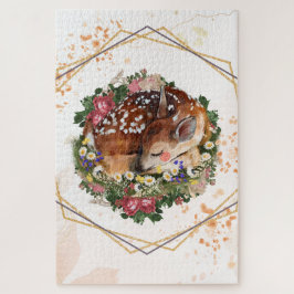 Braune Tiergrafik, Schlaftier Puzzle