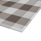 Braune Tischdecke Muster Schneidebrett (Ecke)