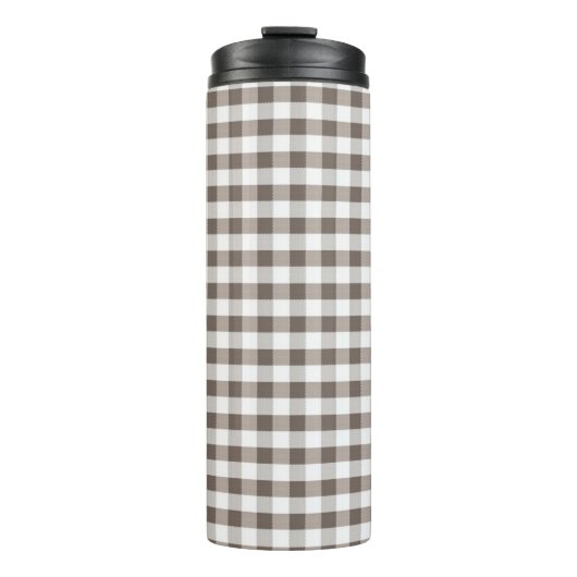 Braune Tischdecke Muster Thermosbecher (Vorderseite)