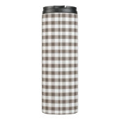 Braune Tischdecke Muster Thermosbecher (Rückseite)