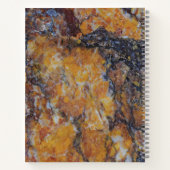 Braune Tones-Imitate - Marmordruck Notizbuch (Rückseite)