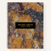 Braune Tones-Imitate - Marmordruck Notizbuch (Vorderseite)