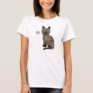 Braune Tonkinese Katzenliebe T-Shirt