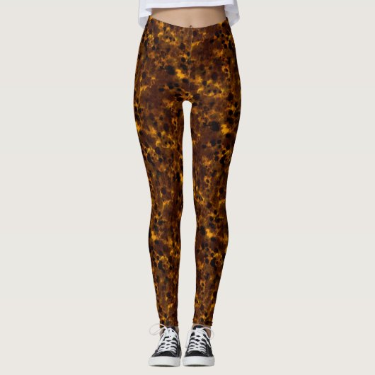 Braune Tortoise Leggings (Vorderseite)