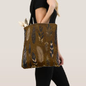 Braune Tote-Tasche mit Federdruck Tasche (Von Nahem)