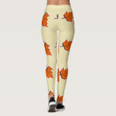 Braune trockene Blätter Leggings (Rückseite)