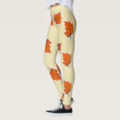 Braune trockene Blätter Leggings (Links)