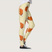 Braune trockene Blätter Leggings (Rechts)