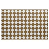 Braune und antike weiße Diamanten (groß) Stoff (Yard (91,4 cm))