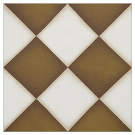 Braune und antike weiße Diamanten (groß) Stoff