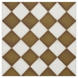 Braune und antike weiße Diamanten (mittlerer Maßst Stoff