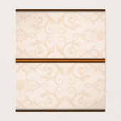 Braune und beige Damaskusmuster Visitenkarten (Innenseite Aufgefaltet)