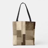 Braune und beige elegante Erdtöne Tasche (Rückseite)