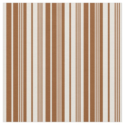 Braune und beige farbige Linien Stoff (Nahaufnahme)
