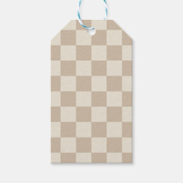 Braune und beige Karton Geschenkanhänger