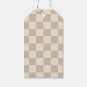 Braune und beige Karton Geschenkanhänger