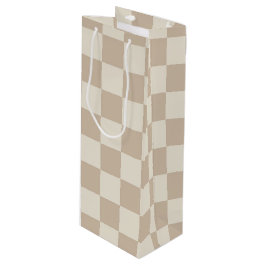 Braune und beige Karton Geschenktüte Für Weinflaschen