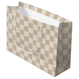 Braune und beige Karton Große Geschenktüte