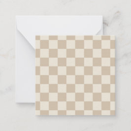 Braune und beige Karton Mitteilungskarte
