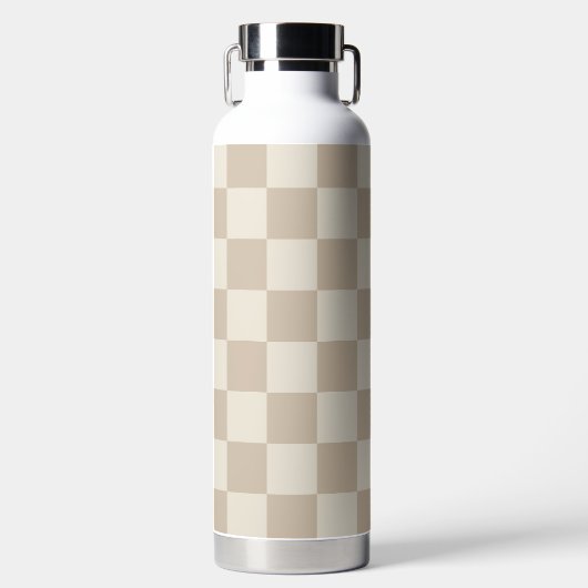 Braune und beige Karton Trinkflasche (Vorderseite)