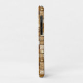Braune und beige Mosaiksteinwand Case-Mate iPhone Hülle (Hinten/Links)