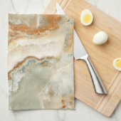 Braune und beige Steinstruktur Geschirrtuch (Viertel Falte)