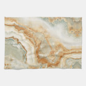 Braune und beige Steinstruktur Geschirrtuch (Horizontal)