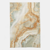 Braune und beige Steinstruktur Geschirrtuch (Vertikal)