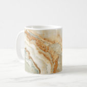 Braune und beige Steinstruktur Kaffeetasse (Vorderseite Links)