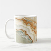 Braune und beige Steinstruktur Kaffeetasse (Links)