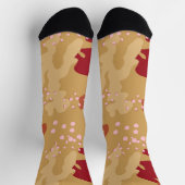 Braune und Beige-Tarnmuster-Socken Socken (Oben)