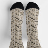 Braune und beige Wasserfarben Socken (Oben)