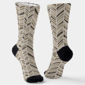 Braune und beige Wasserfarben Socken (Gewinkelt)