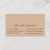 Braune und Berufliche Haartrockner Visitenkarte (Rückseite)