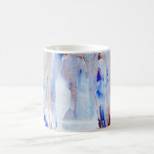Braune und blaue Flüssigmalerei Kaffeetasse (Mittel)
