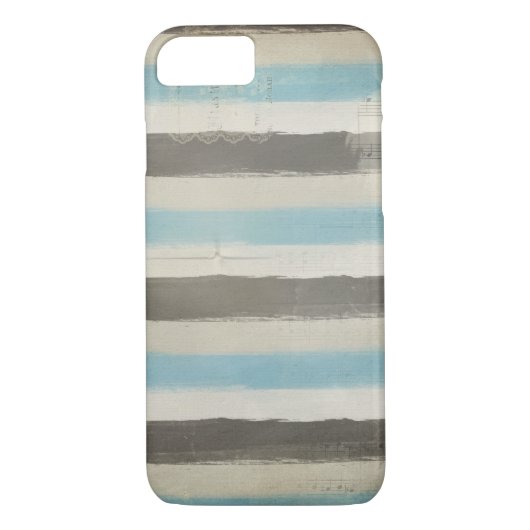 Braune und blaue horizontale Streifen in Wasserfar Case-Mate iPhone Hülle (Rückseite)