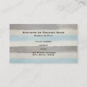 Braune und blaue horizontale Streifen in Wasserfar Visitenkarte (Rückseite)