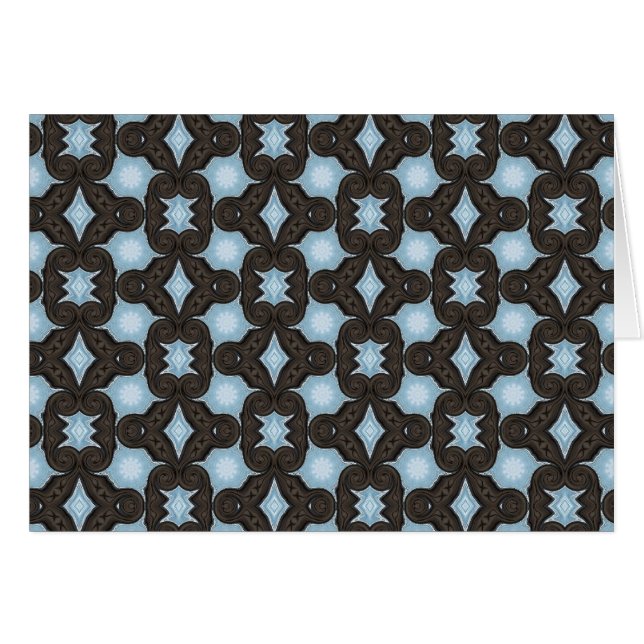braune und blaue Musterkarte (Vorderseite (Horizontal))