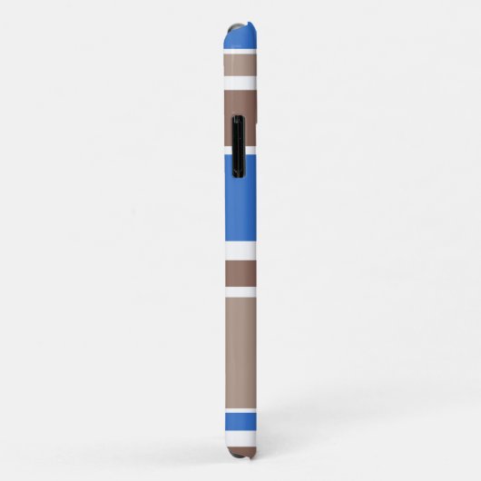 Braune und blaue Streifen Case-Mate iPhone Hülle (Hinten/Rechts)