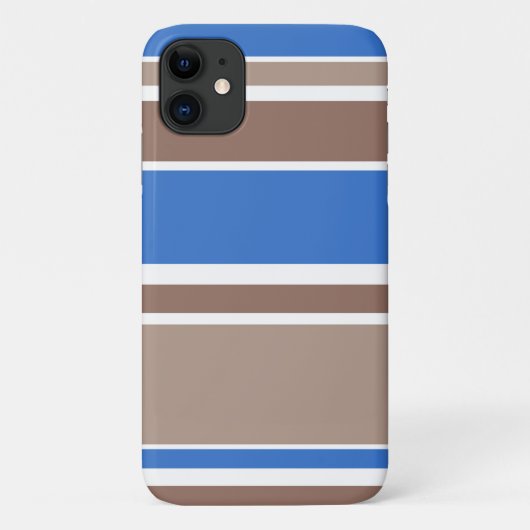 Braune und blaue Streifen Case-Mate iPhone Hülle (Rückseite)