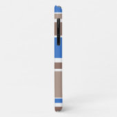 Braune und blaue Streifen Case-Mate iPhone Hülle (Hinten/Links)