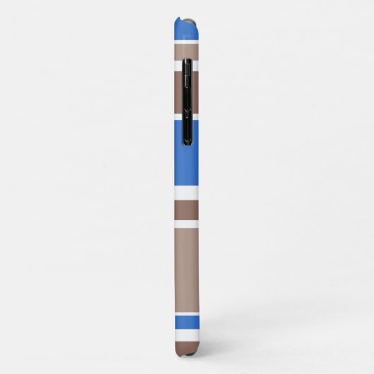 Braune und blaue Streifen Case-Mate iPhone Hülle (Hinten/Links)